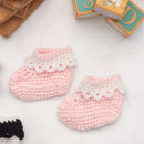 Baby Wool Booties in Pink